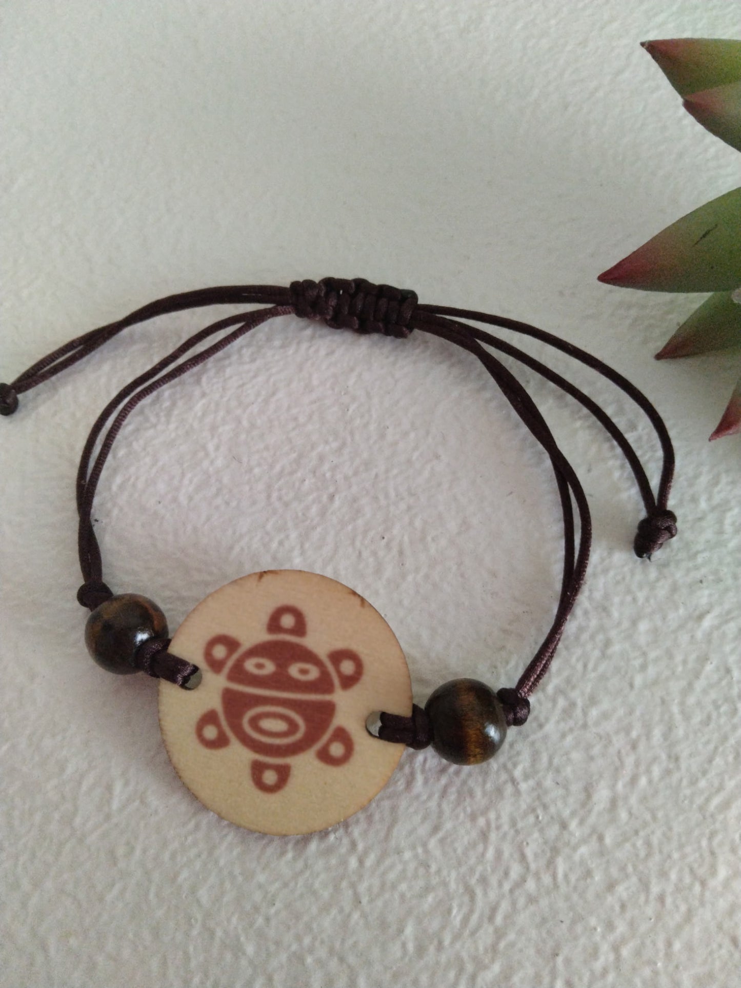 Handmade bracelet taino sun symbol