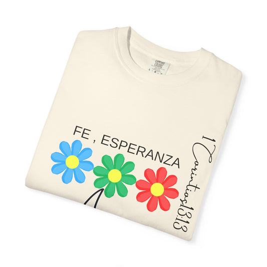 Colorful Floral Graphic T-Shirt, Hope and Love Tee, Unisex Gift for Her, Positive Vibes, Casual Everyday Wear
