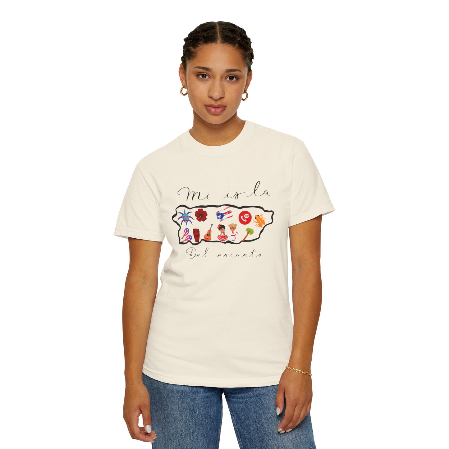 Puerto Rico Pride T-Shirt, Unisex Vintage Tee, Garment-Dyed Top, Tropical Vibes Shirt, Summer Casual Wear