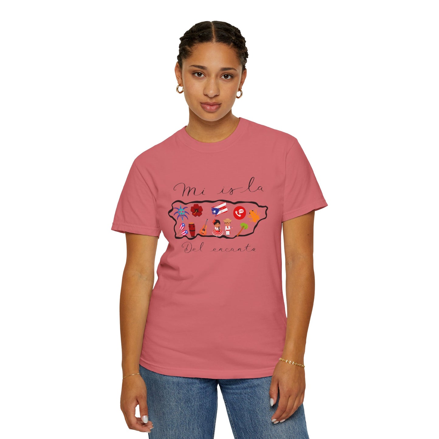 Puerto Rico Pride T-Shirt, Unisex Vintage Tee, Garment-Dyed Top, Tropical Vibes Shirt, Summer Casual Wear
