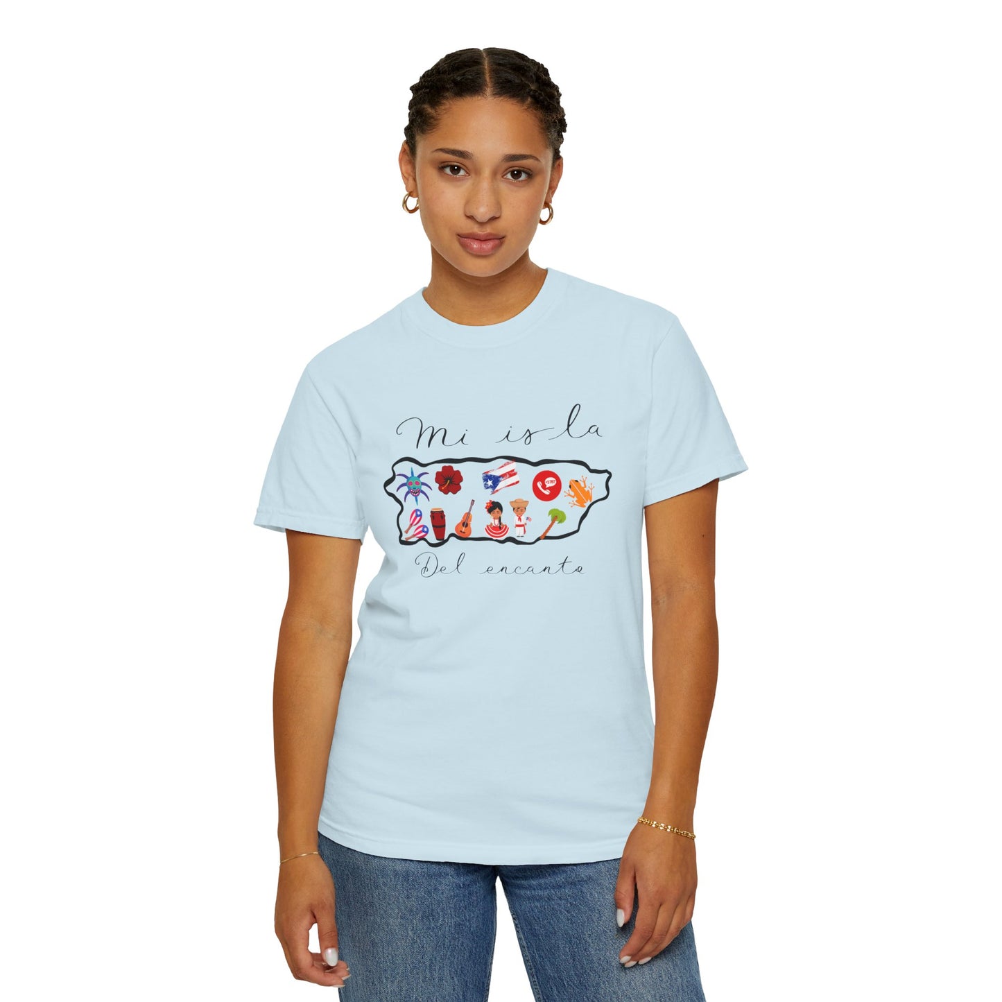 Puerto Rico Pride T-Shirt, Unisex Vintage Tee, Garment-Dyed Top, Tropical Vibes Shirt, Summer Casual Wear