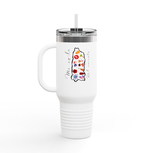 Colorful Insulated Travel Mug, 40oz, Perfect for Coffee Lovers, Summer Drinks, Birthday Gifts, Eco-Friendly, Adventure Ready