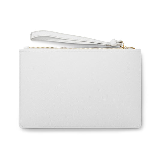 Elegant Love Quote Clutch Bag | White Pouch for Weddings, Gifts, or Everyday Use | Fashion Accessory, Handbag, Purse, Travel Pouch