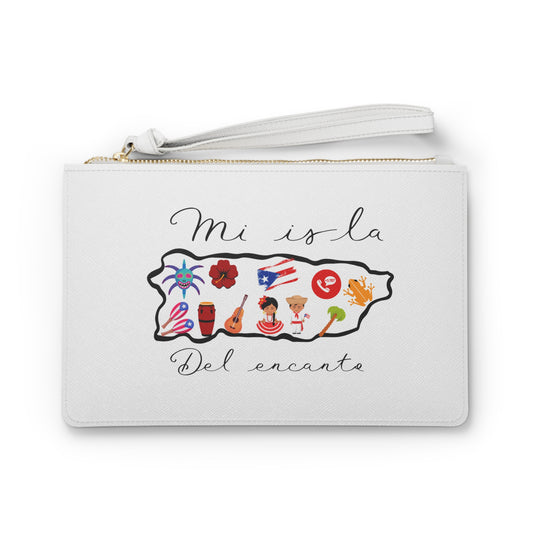 Puerto Rico Clutch Bag, Tropical Travel Pouch, Island Vibes Cosmetic Case, Festival Accessory, Gift for Ocean Lovers