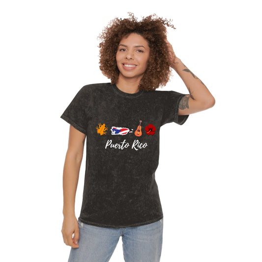 Puerto Rico Mineral Wash T-Shirt, Soft Vintage Tee, Travel Souvenir, Island Lover Gift, Unisex Casual Wear, Summer Layering Top