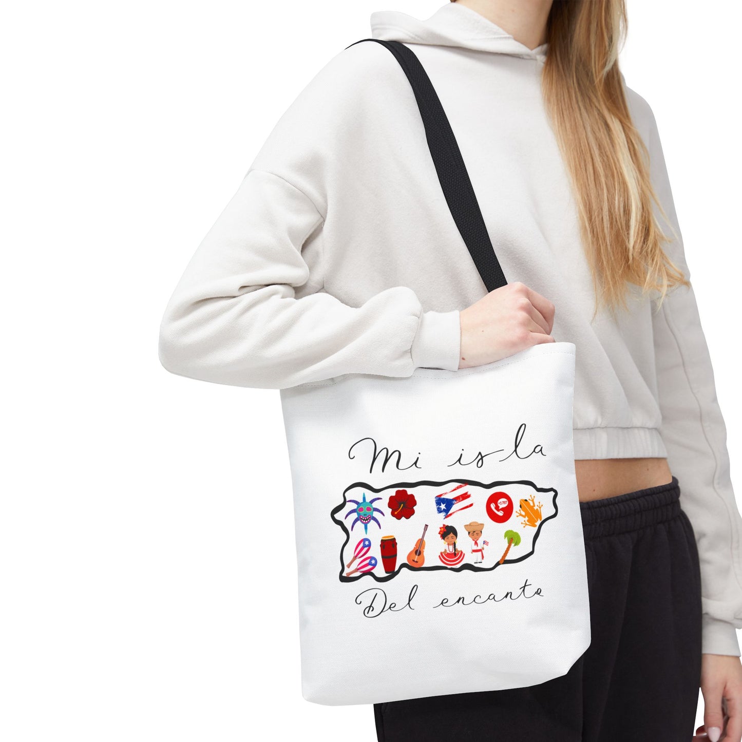 Puerto Rico Tote Bag - Mi Isla Del Encanto, Sustainable Shopping Bag, Beach or Travel Tote, Gift for Islanders, Cultural Pride