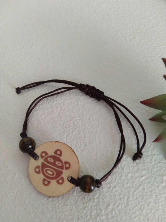 Handmade bracelet taino sun symbol