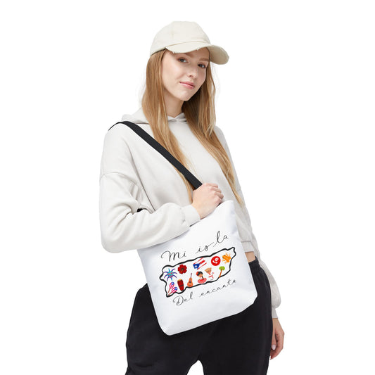 Puerto Rico Tote Bag - Mi Isla Del Encanto, Sustainable Shopping Bag, Beach or Travel Tote, Gift for Islanders, Cultural Pride