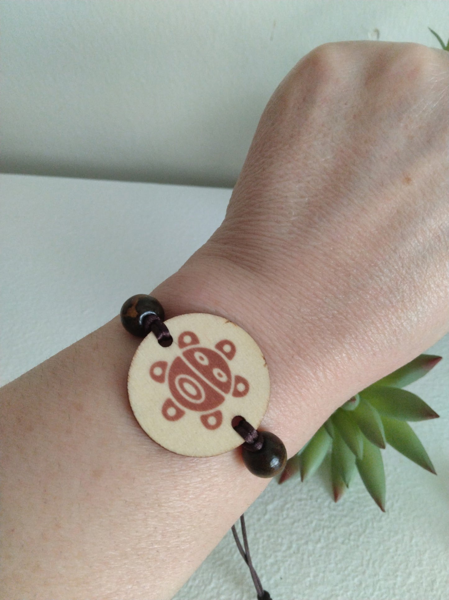 Handmade bracelet taino sun symbol