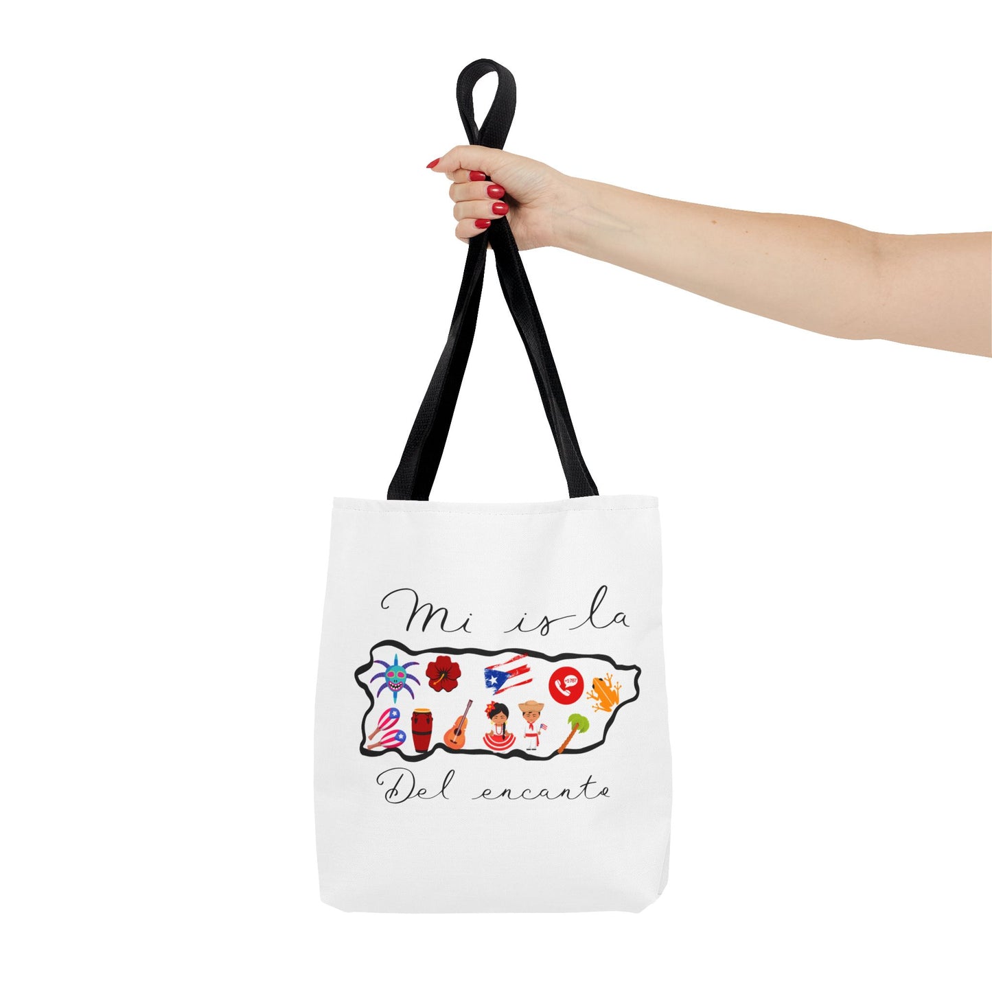 Puerto Rico Tote Bag - Mi Isla Del Encanto, Sustainable Shopping Bag, Beach or Travel Tote, Gift for Islanders, Cultural Pride
