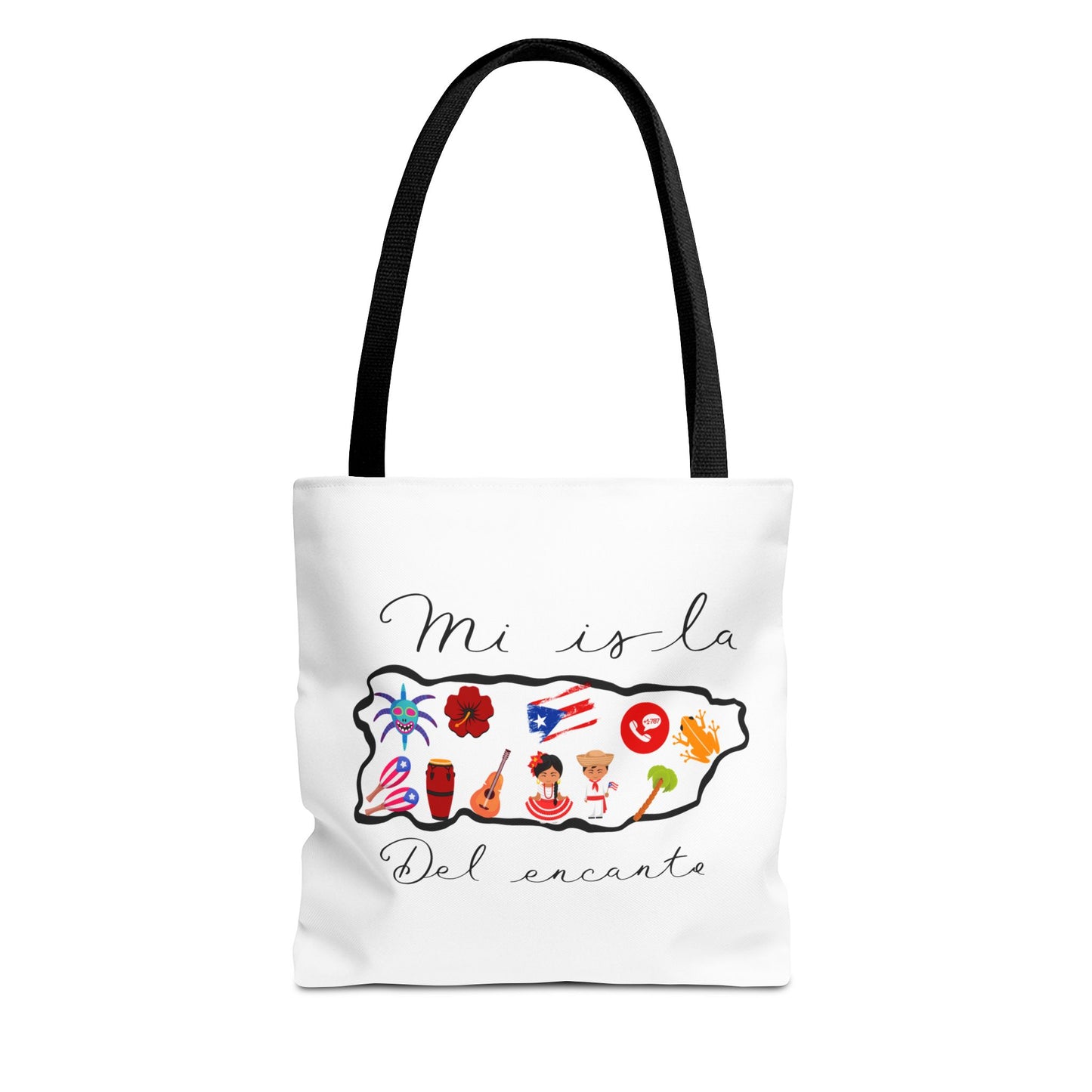 Puerto Rico Tote Bag - Mi Isla Del Encanto, Sustainable Shopping Bag, Beach or Travel Tote, Gift for Islanders, Cultural Pride